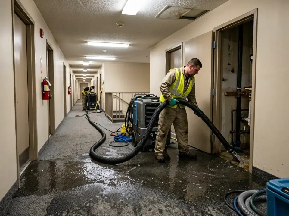 multi-unit-apartment-hallway-f-005 — frequently asked questions, Emergency Burst Pipe Water Extraction & Removal in Breinigs…